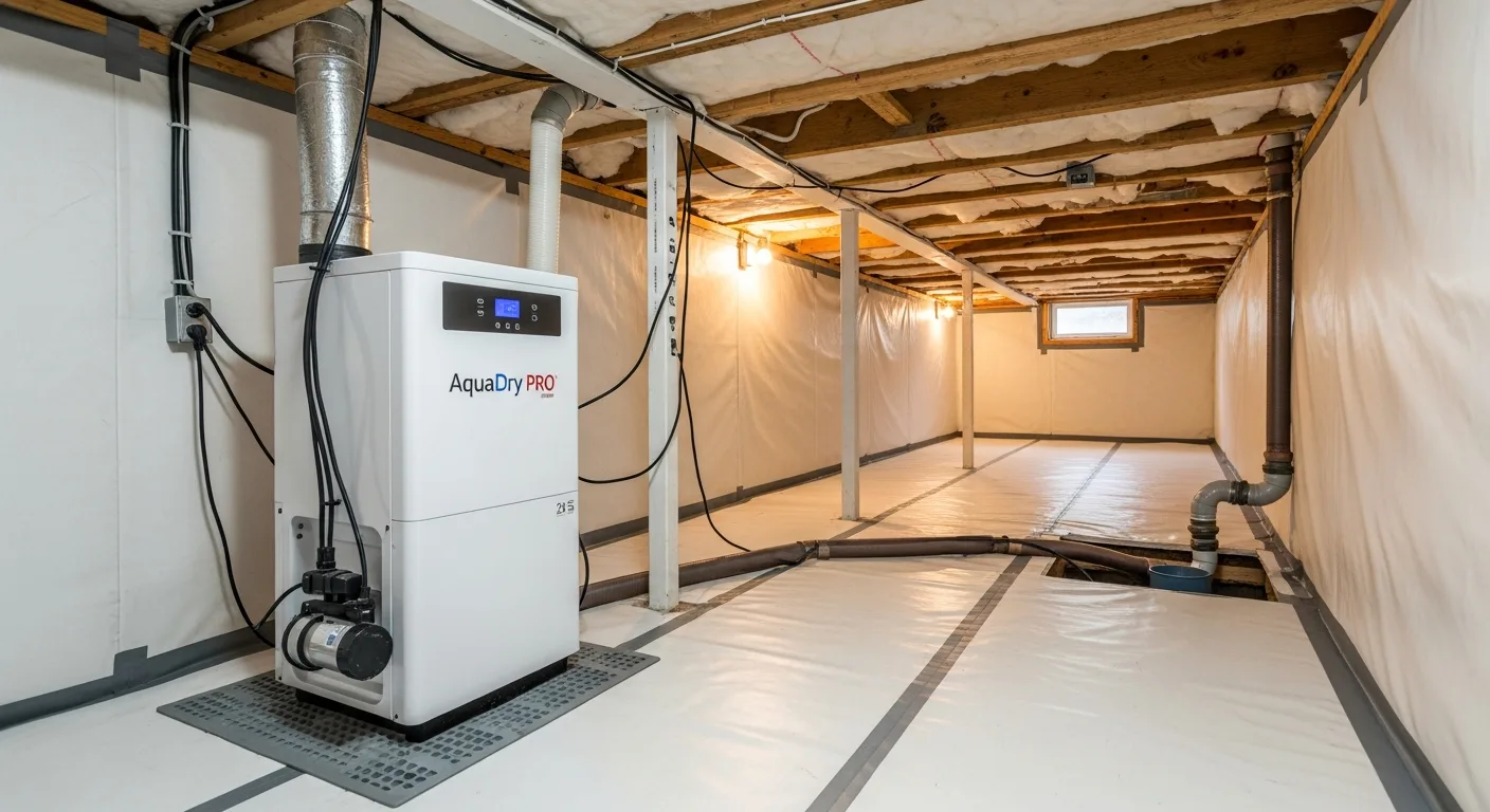 Commercial crawl space dehumidifier installation in Maryville, TN